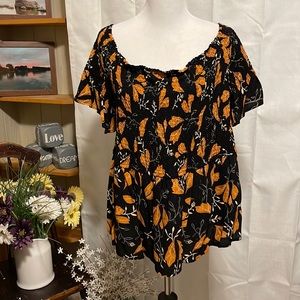 Maurice’s Rouched Peplum Top